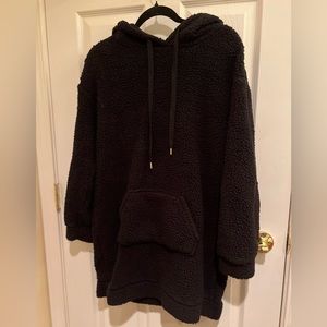 Black Fleece Hoodie Dress